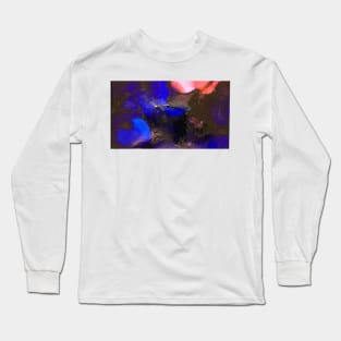 Blue and Purple Alcohol ink on yupo Long Sleeve T-Shirt